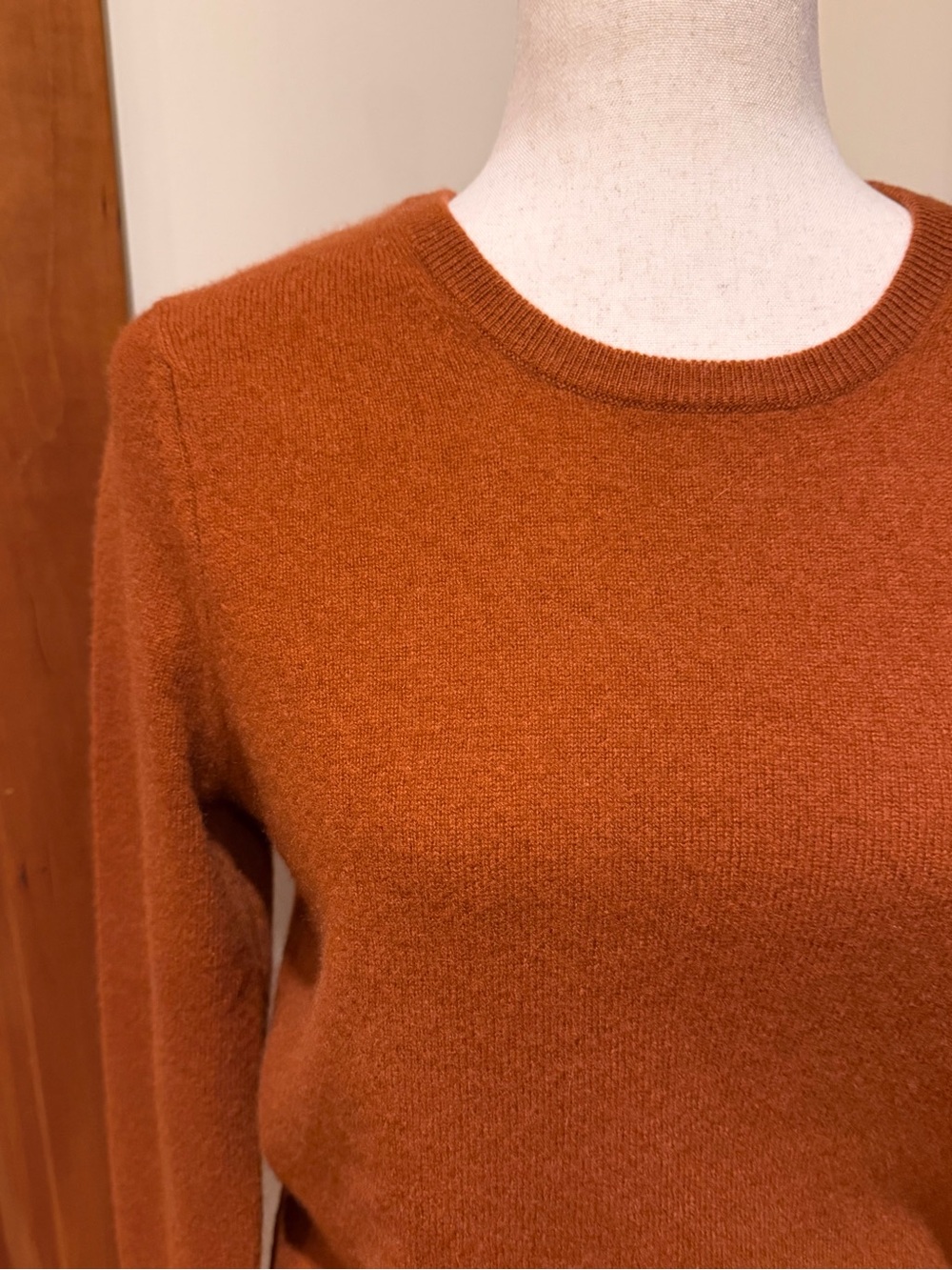 Charter Club Rust Cashmere Crewneck Sweater - Picture 2 of 6